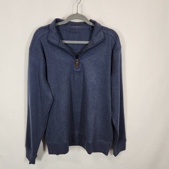 Men's‎ Quarter Zip Pullover in Blue Size Large - Picture 3 of 7